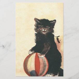 Vintage HALLOWEEN Black Cat Stationery