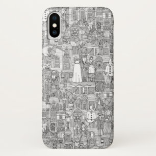 vintage halloween black white iPhone x case