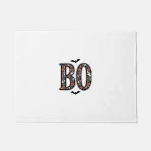 Vintage Halloween Boo Doodle Vector Design_1 Doormat