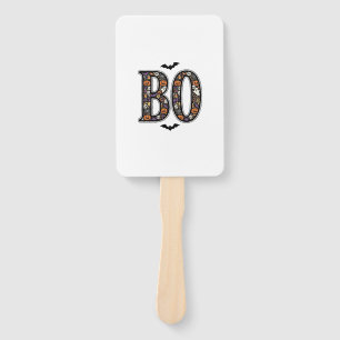 Vintage Halloween Boo Doodle Vector Design_1 Hand Fan