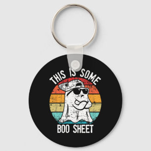 Vintage Halloween Boo Ghost Costume This is Some B Key Ring