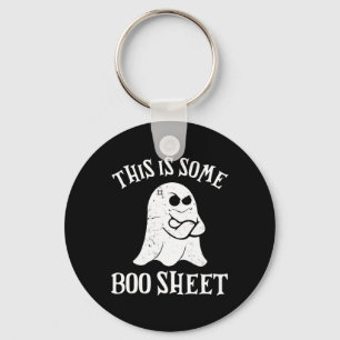 Vintage Halloween Boo This Is Some Boo Sheet Key Ring