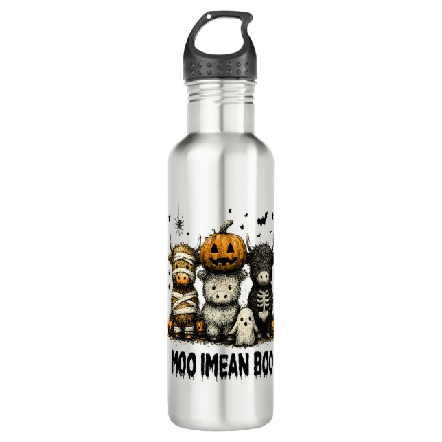 Vintage Halloween Bull Sheet 710 Ml Water Bottle (Front)