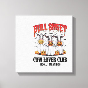 Vintage Halloween Bull Sheet Canvas Print