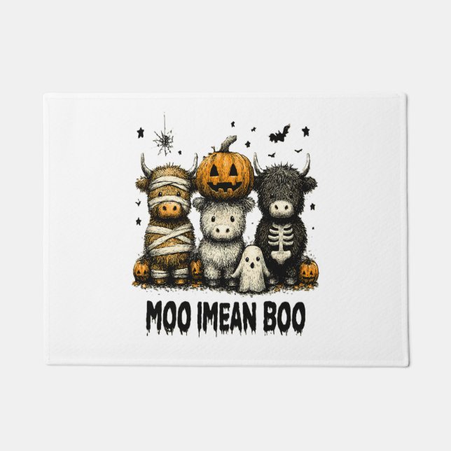 Vintage Halloween Bull Sheet Doormat (Front)