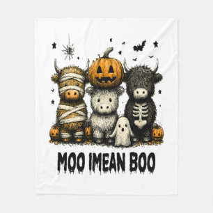 Vintage Halloween Bull Sheet Fleece Blanket