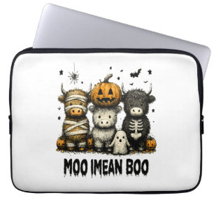 Vintage Halloween Bull Sheet Laptop Sleeve