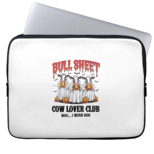Vintage Halloween Bull Sheet Laptop Sleeve