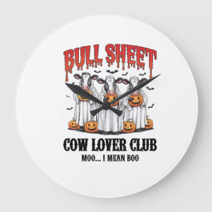 Vintage Halloween Bull Sheet Large Clock