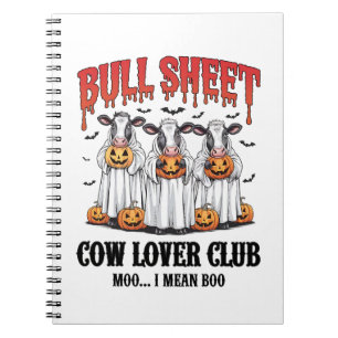 Vintage Halloween Bull Sheet Notebook
