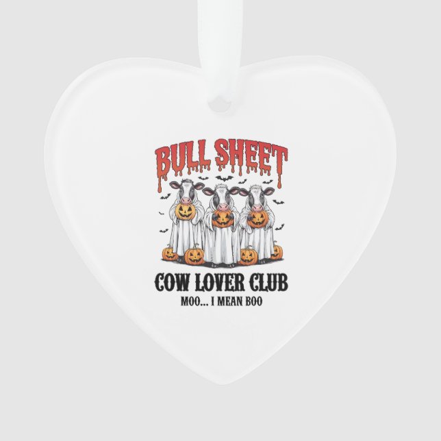 Vintage Halloween Bull Sheet Ornament (Front)