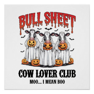 Vintage Halloween Bull Sheet Poster