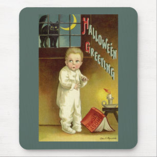 Vintage Halloween by Ellen Clapsaddle, Ghost Story Mouse Mat