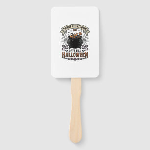 Vintage Halloween Candy Countdown Shirt Design_1 Hand Fan