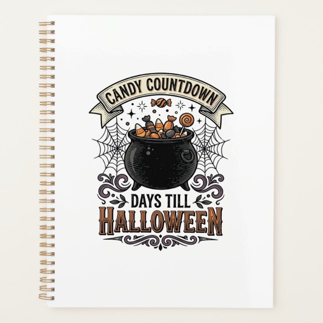 Vintage Halloween Candy Countdown Shirt Design_1 Planner (Front)