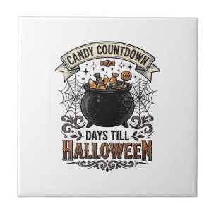 Vintage Halloween Candy Countdown Shirt Design_1 Tile