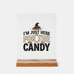 Vintage Halloween Candy Witch Hat Shirt Design_1 Acrylic Sign