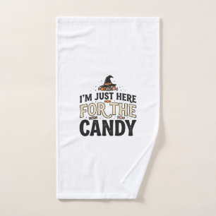 Vintage Halloween Candy Witch Hat Shirt Design_1 Hand Towel