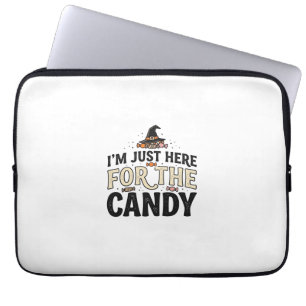 Vintage Halloween Candy Witch Hat Shirt Design_1 Laptop Sleeve