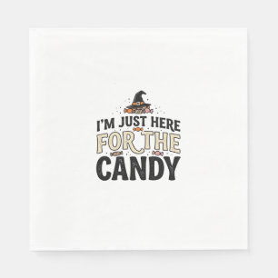 Vintage Halloween Candy Witch Hat Shirt Design_1 Napkin
