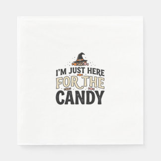 Vintage Halloween Candy Witch Hat Shirt Design_1 Napkin