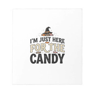 Vintage Halloween Candy Witch Hat Shirt Design_1 Notepad