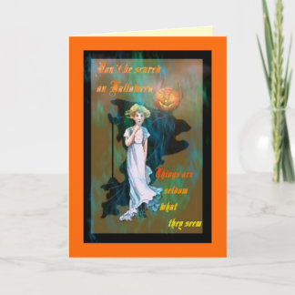 Vintage Halloween card "Look"