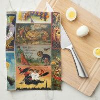 Vintage Halloween Cards Collage