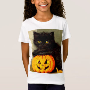 Vintage Halloween Cat and Jack-o’-lantern T-Shirt