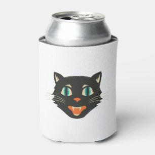 Vintage Halloween Cat Can Cooler