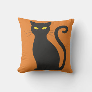 Vintage Halloween Cat Cushion