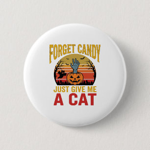 Vintage Halloween Cat Lover Funny Candy Shirt Desi 6 Cm Round Badge