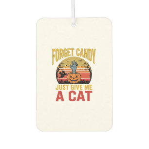 Vintage Halloween Cat Lover Funny Candy Shirt Desi Car Air Freshener