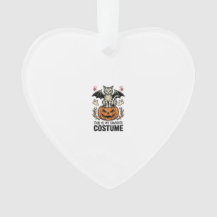 Vintage Halloween Cat Pumpkin Costume Shirt Design Ornament
