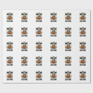 Vintage Halloween Cat Pumpkin Costume Shirt Design Wrapping Paper