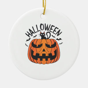 Vintage Halloween Ceramic Tree Decoration