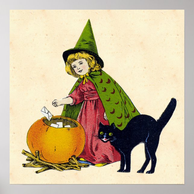 Vintage Halloween Child Poster (Front)