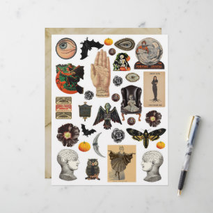 Vintage Halloween Clipart Sheet