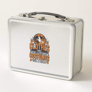 Vintage Halloween Clothes Costume Statement Shirt_ Metal Lunch Box