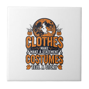 Vintage Halloween Clothes Costume Statement Shirt_ Tile