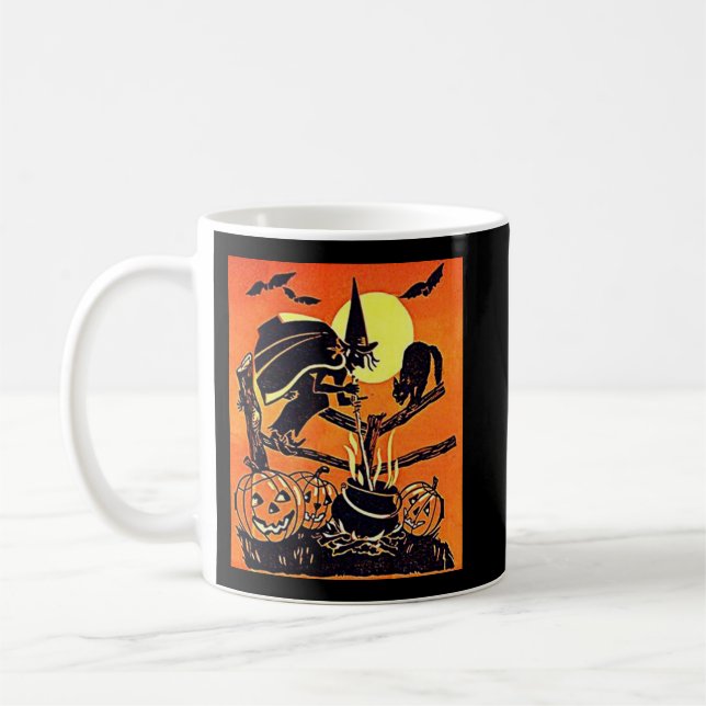 Vintage Halloween Coffee Mug (Left)