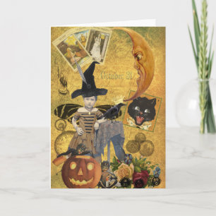 Vintage Halloween Collage Card