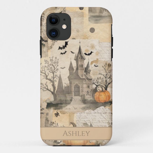 Vintage Halloween Collage Personalised Case-Mate iPhone Case (Back)