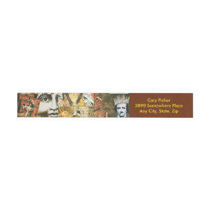 Vintage Halloween Collage Wrap Address Labels