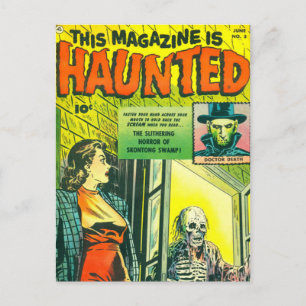 Vintage Halloween Comic Book Postcard