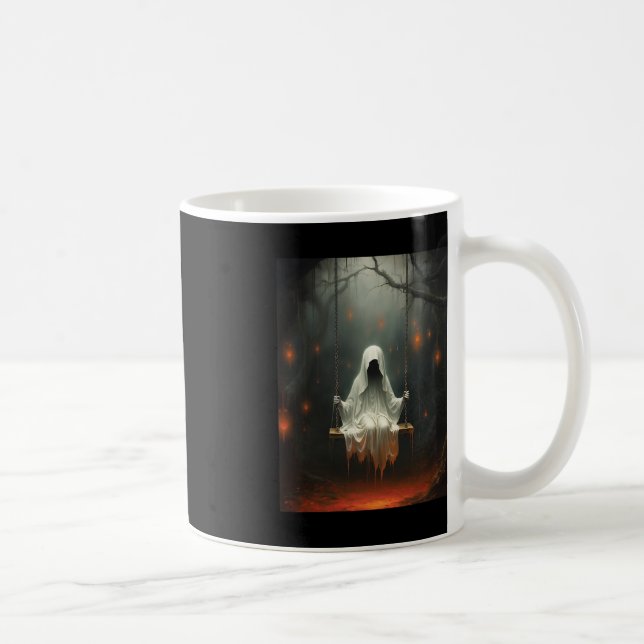 Vintage Halloween Costume Ghost Swing  Coffee Mug (Right)