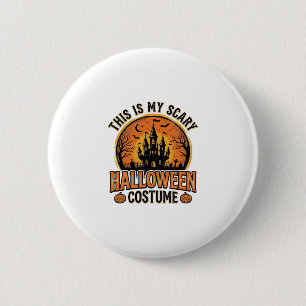 Vintage Halloween Costume Haunted Castle Shirt Des 6 Cm Round Badge