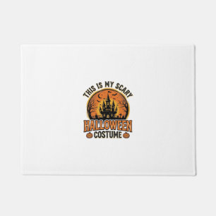Vintage Halloween Costume Haunted Castle Shirt Des Doormat