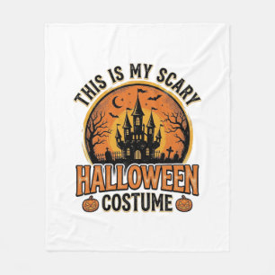 Vintage Halloween Costume Haunted Castle Shirt Des Fleece Blanket