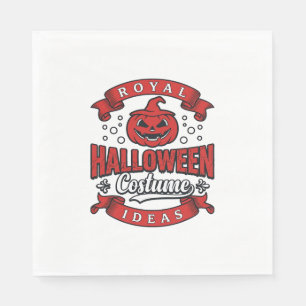 Vintage Halloween Costume Ideas Vector Design_1 Napkin